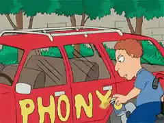 Peter Griffin calls Joe Phony