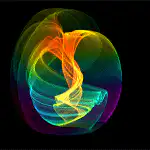 Rainbow smoke swirl animation