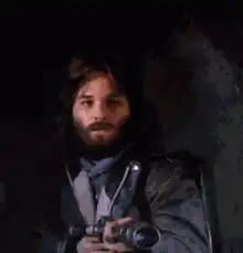 Man with flamethrower
