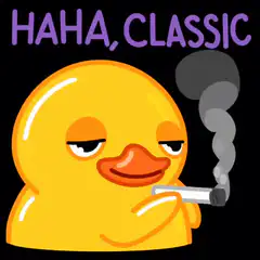 Smoking duck laughing