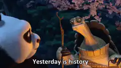 Master Oogway wisdom present moment