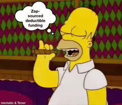 Homer Simpson Zap-sourced deductible funding
