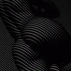 black and white star pattern wave