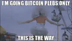 I'm going Bitcoin plebs only this is the way