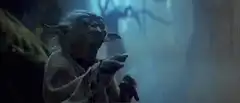 Yoda nodding and gesturing