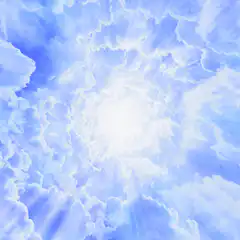 Bright light in the clouds