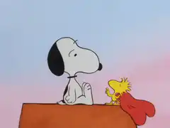 Snoopy and Woodstock with a heart
