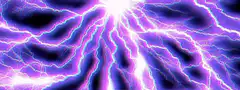 Purple lightning with ZAPPED text