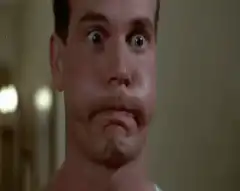 John Travolta distorted face