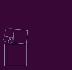 Animated Fibonacci spiral squares