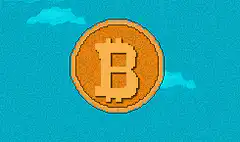pixel art bitcoin coin