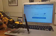 robotic arm solves captcha