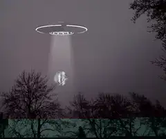 UFO beaming up Bitcoin