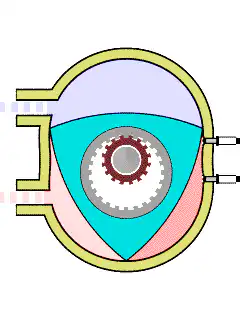 Colorful mechanical eye animation