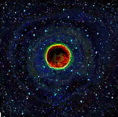Bitcoin held in cosmic hands