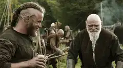 Ragnar Lothbrok drinks from a horn
