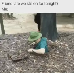 Kid buries self in leaves