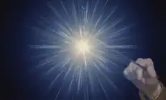 Hand casting a magical spell
