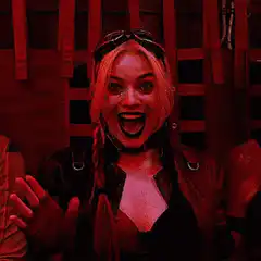 Harley Quinn laughing maniacally