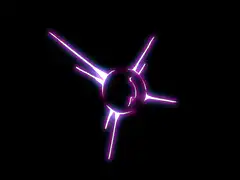 Neon star shape fades to light