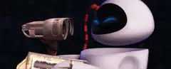 WALL-E and EVE looking at each other