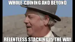 Whole-coining and beyond relentless stacking is the way
