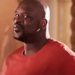 Shaquille O'Neal Smirking