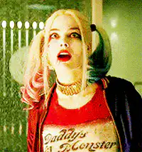 Harley Quinn shocked face