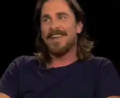 Christian Bale laughing