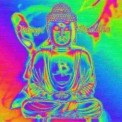 Psychedelic Orange Buddha GIF