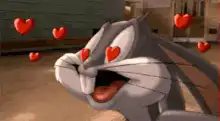 Bugs Bunny with heart eyes