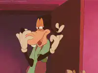 Goofy shrugging and talking