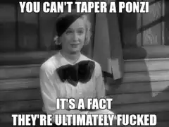 You Can't Taper a Ponzi It's a Fact They're Ultimately Fucked