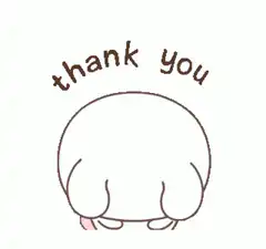 cute character bowing thank you