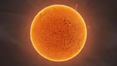 Glowing Sun in Space