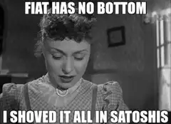 Woman Shoves Fiat Into Satoshis