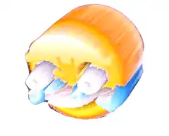 Crying emoji with teeth