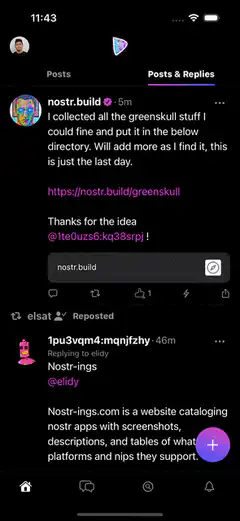 Nostr app settings and language selection