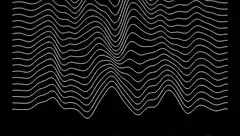 white wavy lines on black background