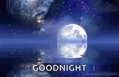 Goodnight moon over water