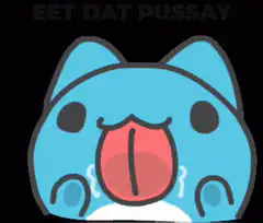 Blue cat eats bitcoin