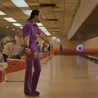 John Travolta bowling with special effects