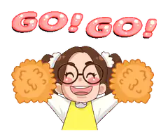 Cheerleader girl with cookies and pom poms
