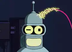 Bender gets electrocuted