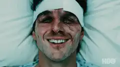 Tom Welling smiling in hospital bed