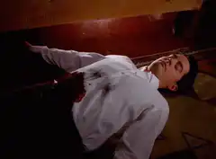 Chandler Bing lying on the floor