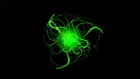 Green glowing abstract lines animation