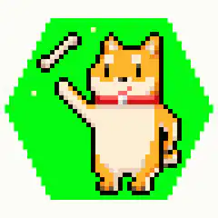pixel art cat waving