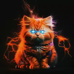 Electric cat transforms into bitcoin