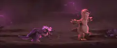 Buck and Sid get struck by purple lightning